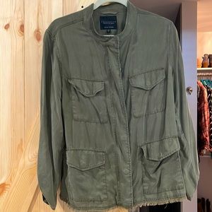 Olive green sanctuary lightweight jacket/shirt. Tencel